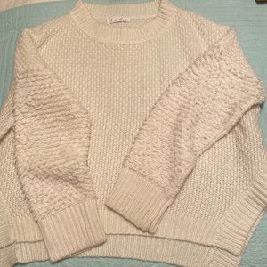 Knit cream sweater